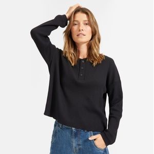 Everlane Henley waffle tee